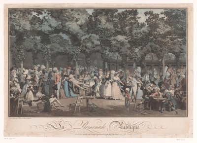 Ver y ser visto Elegante compañía en el Jardin du Palais Royal de París La Promenade Publique (título sobre objeto) de Philibert Louis Debucourt