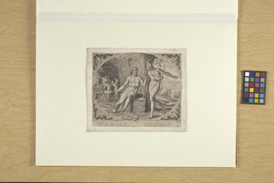 La fragua de Vulcano, hacia 1600 (tinta) de Philip (after) Galle