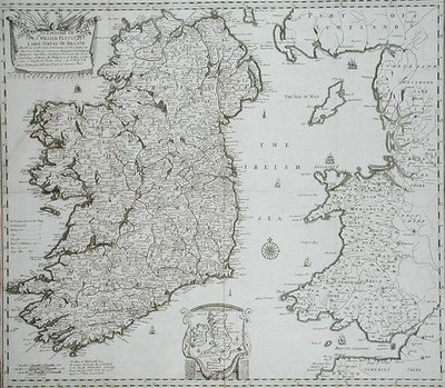 Un Epítome del Gran Levantamiento de Irlanda de Sir William Petty, grabado por Sutton Nicholls, publicado en 1689 de Philip (after) Lea