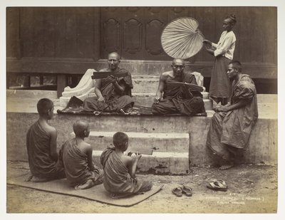 Sacerdotes birmanos (Poongees), de Views of Burma de Philip Adolphe Klier