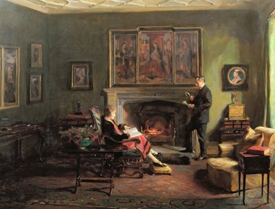 Interior con el vizconde y la vizcondesa Lee de Fareham de Philip Alexius de Laszlo