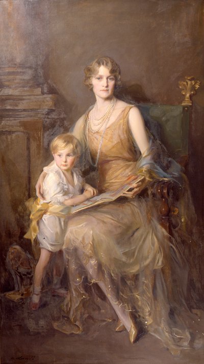 Retrato de Helen, esposa del 8º Duque de Northumberland y Lord Geoffrey Percy (óleo sobre lienzo) de Philip Alexius de Laszlo