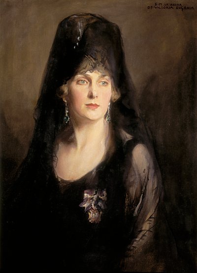 Retrato de Victoria Eugenia de Battenberg (1887-1969), siglo XX (óleo sobre lienzo) de Philip Alexius de Laszlo