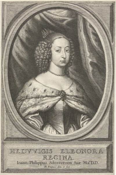 Retrato de Hedwig Eleonora, Reina de Suecia de Philip Fruytiers