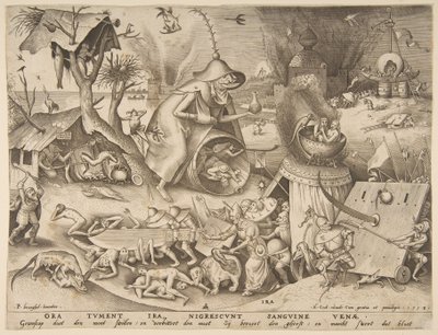 Ira, de la serie Los Siete Pecados Capitales, 1558 de Philip Galle