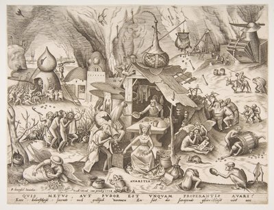 Avaricia de la serie Los siete pecados capitales de Philip Galle