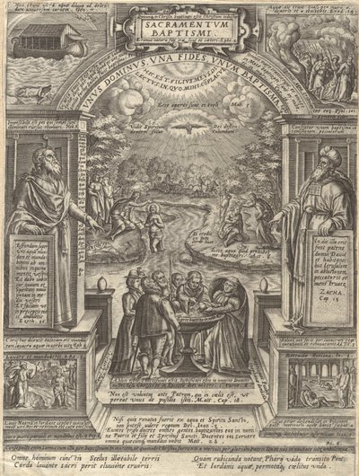 Bautismo, de la serie Los Siete Sacramentos, 1576 de Philip Galle