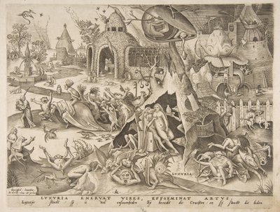 Lujuria Luxuria de Los Siete Pecados Capitales de Philip Galle