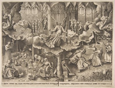 La parábola de las vírgenes prudentes y necias de Philip Galle