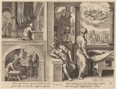 La visión de San Pedro de Philip Galle after Jan van der Straet