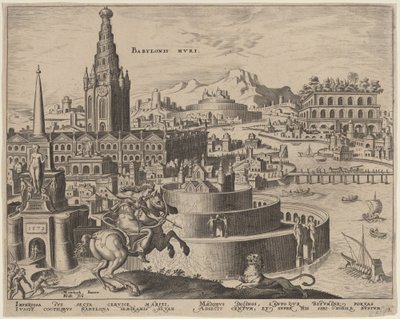 Los muros de Babilonia de Philip Galle, after Maerten van Heemskerck