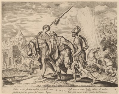 La conversión de San Pablo de Philip Galle after Maerten van Heemskerck