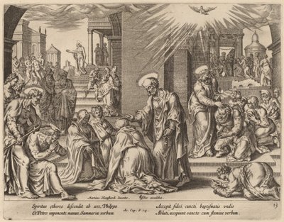 El Pueblo de Samaria Recibe la Palabra de Dios de Philip Galle after Maerten van Heemskerck