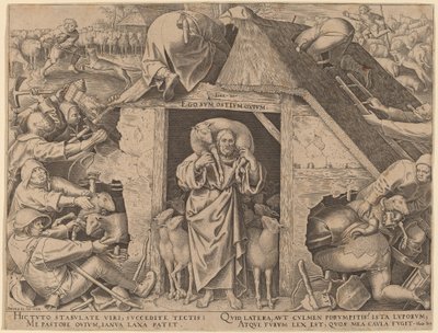 La Parábola del Buen Pastor de Philip Galle after Pieter Bruegel the Elder