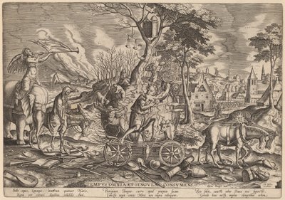 El triunfo del tiempo de Philip Galle after Pieter Bruegel the Elder