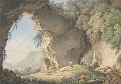 Paisaje rocoso con pastor durmiendo, 1817 de Philip Heinrich Dunker