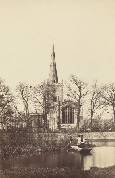 Iglesia desde la orilla de un río, 1850s de Philip Henry Delamotte