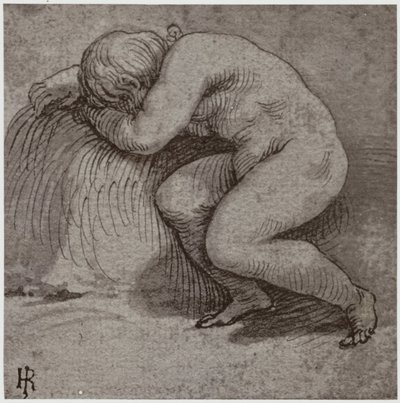 Giulio Romano, una niña dormida de Philip Henry Delamotte