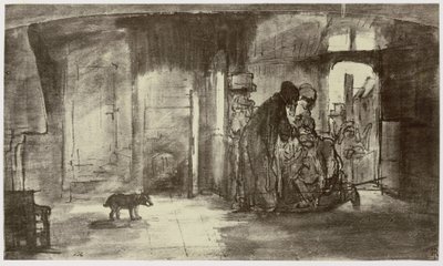 Rembrandt, Tobiat bendiciendo a Tobias de Philip Henry Delamotte