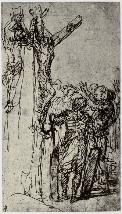 Salvator Rosa, La muerte de Polícrates de Philip Henry Delamotte