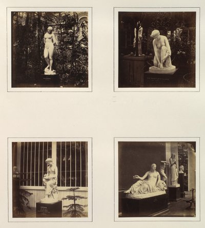[Esculturas de Andrómeda, el tocador de Atalanta, Corinna y una Náyade], ca. 1859 de Philip Henry Delamotte.