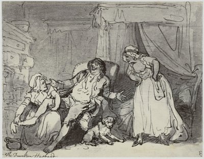 Thomas Rowlandson, El marido borracho de Philip Henry Delamotte