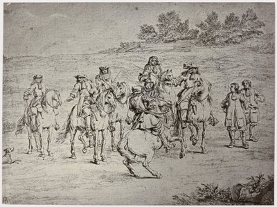 Van der Meulin [?], Luis XIV. y el artista de Philip Henry Delamotte
