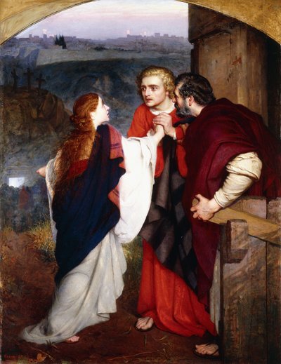 María Magdalena dando la noticia de la resurrección a los discípulos, 1860 de Philip Hermogenes Calderon