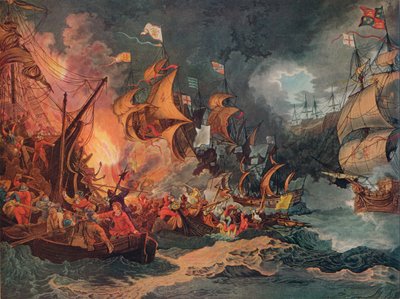 Derrota de la Armada Española, c1797 de Philip James de Loutherbourg