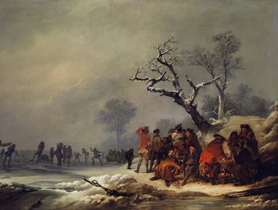 Sociedad descansando en disfrute invernal de Philip James de Loutherbourg