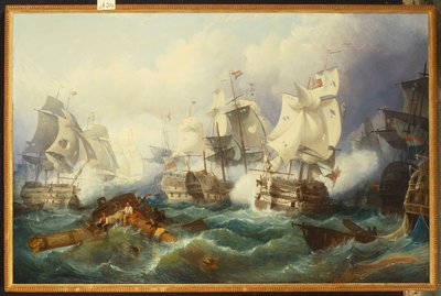 La batalla de Trafalgar de Philip James de Loutherbourg