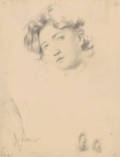 Estudio para la Cabeza de una Niña, c.1900 de Philip Leslie Hale