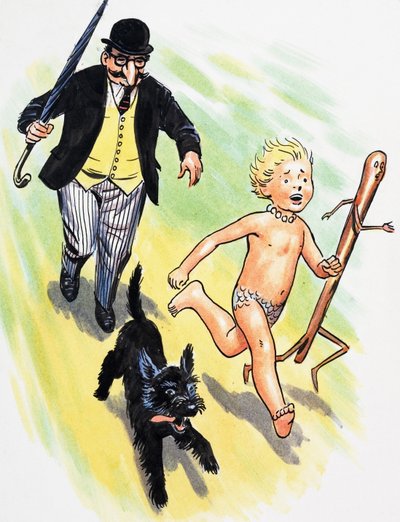 The Chase, ilustración de "The Water Babies" de Charles Kingsley de Philip Mendoza