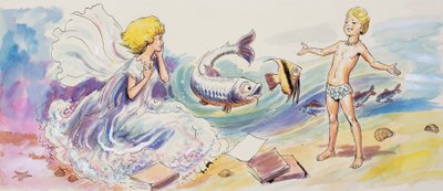 The Water Babies" de Charles Kingsley (gouache sobre papel) de Philip Mendoza