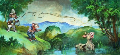 Town Mouse and Country Mouse (gouache sobre papel) de Philip Mendoza