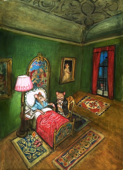Town Mouse and Country Mouse (gouache sobre papel) de Philip Mendoza