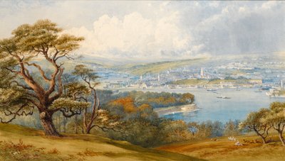 Devonport y Stonebridge desde el parque Mount Edgecombe, 1880 de Philip Mitchell