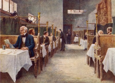 Comedor de Cock Tavern, Fleet Street, destruido 1886 de Philip Norman