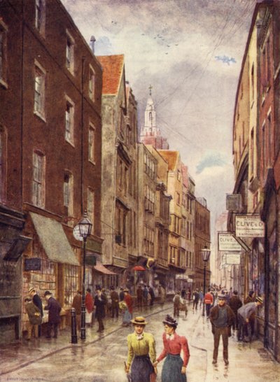 Holywell Street, Strand, mirando al Oeste, 1900 de Philip Norman
