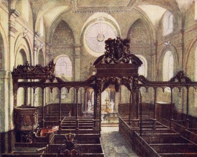 Interior de la Iglesia de Todos los Santos, Upper Thames Street, 1894 de Philip Norman