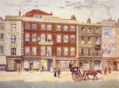 Old Bell Inn y Black Bull, desde Holborn, 1897 de Philip Norman