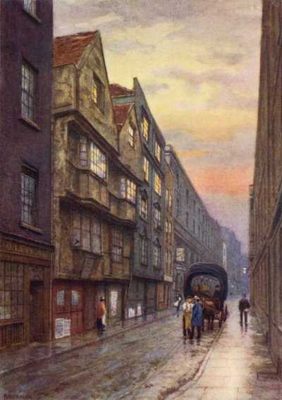 Calle Wych, Strand, mirando al noroeste, 1901 de Philip Norman