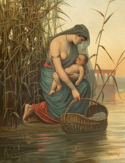 El infante Moisés y su madre de Philip Richard Morris