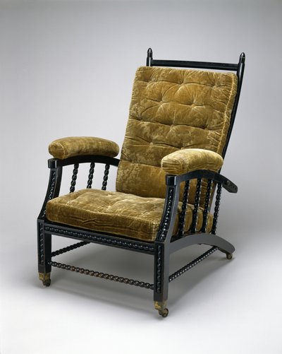 Silla de respaldo ajustable, c.1870 de Philip Webb