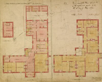 Planes para la Casa Roja, Bexley Heath, 1859 de Philip Webb
