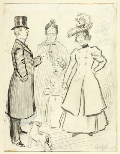 Escena Humorística de la Vida en Londres en el East End de Philip William May