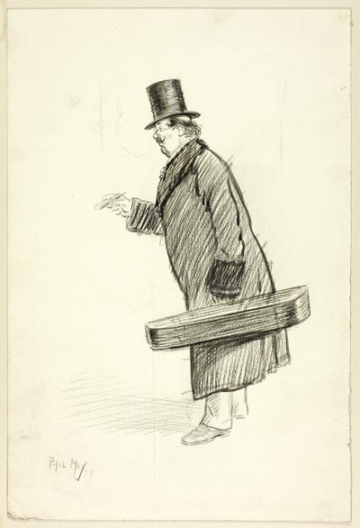 Hombre con estuche de violín de Philip William May