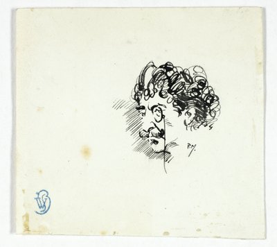 Boceto de la cabeza de Whistler de Philip William May