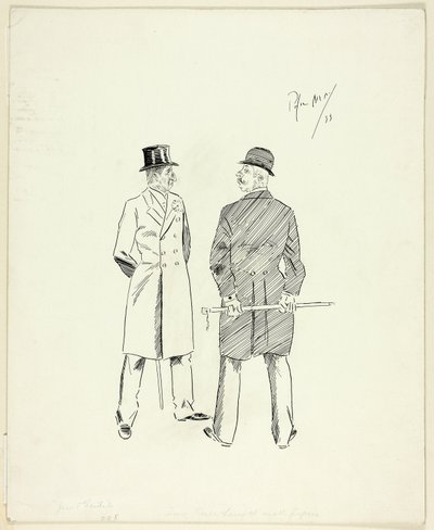 Dos caballeros con bastones de Philip William May