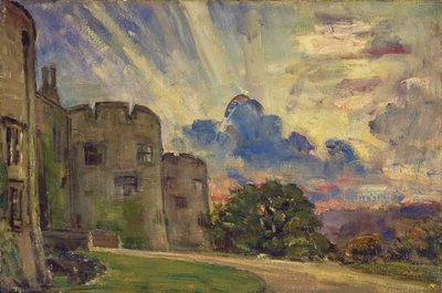 Castillo de Chirk (óleo sobre lienzo) de Philip Wilson Steer
